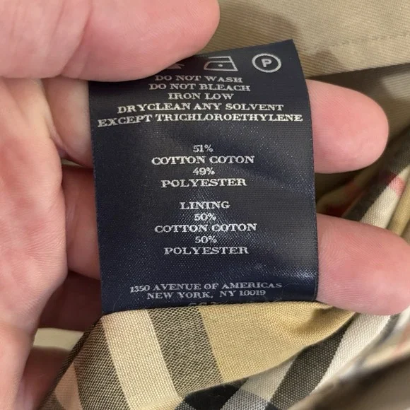 Vintage Burberry Trench Coat Size 4L Alex - Picture 5 of 7